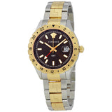 Versace Hellenyium Quartz Brown Dial Two Tone Steel Strap Watch For Men - V11040015