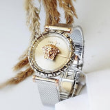 Versace Palazzo Empire Silver Dial Silver Mesh Bracelet Watch for Women - VEDV00419