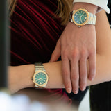 Versace Hellenyium Quartz Green Dial Silver Steel Strap Watch For Men - VEVK00420