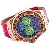 Guess Limelight Quartz Multicolor Dial Red Leather Strap Watch For Women - W0775L4