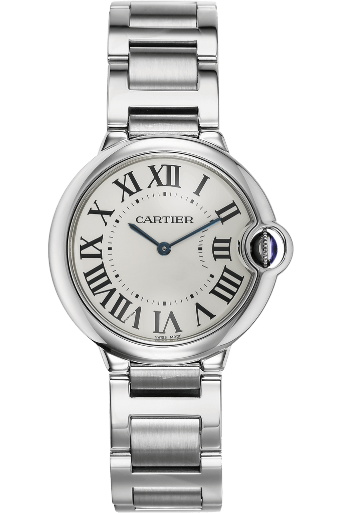 Cartier Ballon Bleu De Cartier Silver Dial Silver Steel Strap Watch for Women - W69011Z4