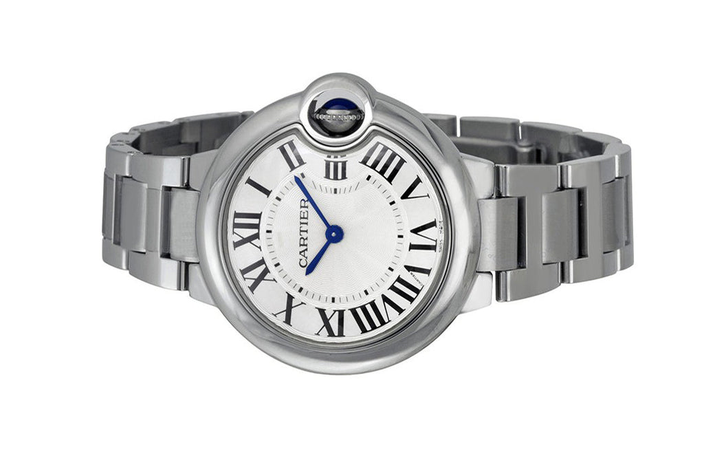 Cartier Ballen Bleu De Cartier Silver Dial Silver Steel Strap Watch for Women - W6920084