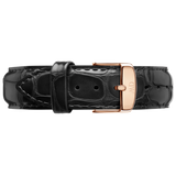 Daniel Wellington Dapper Reading White Dial Black Leather Strap Watch For Men - DW00100107