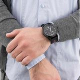 Maserati Traguardo Chronograph Black Dial Black Rubber Strap Watch For Men - R8871612004