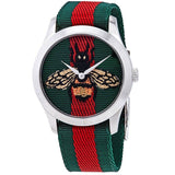 Gucci Le Marche des Merveilles Red & Green Dial Red & Green Nylon Strap Unisex Watch - YA1264060