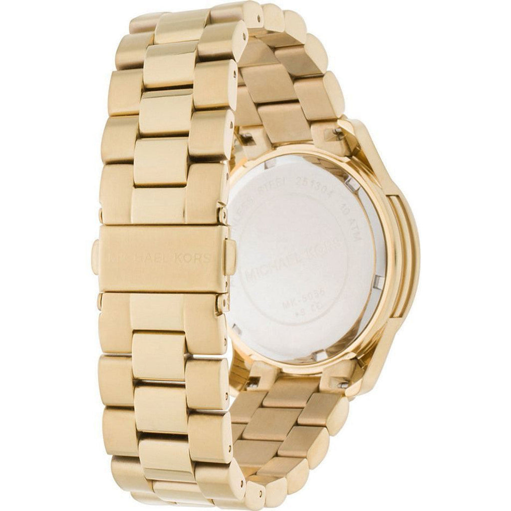Michael Kors Runway Gold Dial Gold Stainless Steel Strap Watch for Women - MK5055