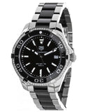 Tag Heuer Aquaracer Quartz Diamonds Black Dial Two Tone Steel Strap Watch for Women - WAY131G.BA0913