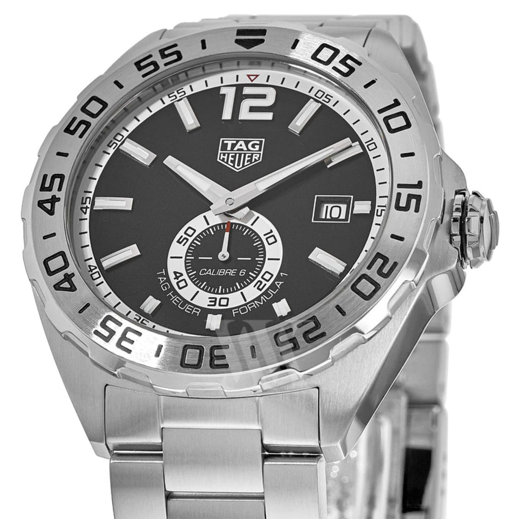 Tag Heuer Formula 1 Automatic Black Dial Silver Steel Strap Watch for Men - WAZ2012.BA0842
