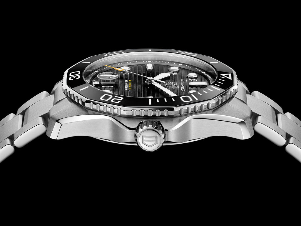 Tag Heuer Aquaracer Professional 300 Automatic Black Dial Silver Steel Strap Watch for Men - WBP201A.BA0632