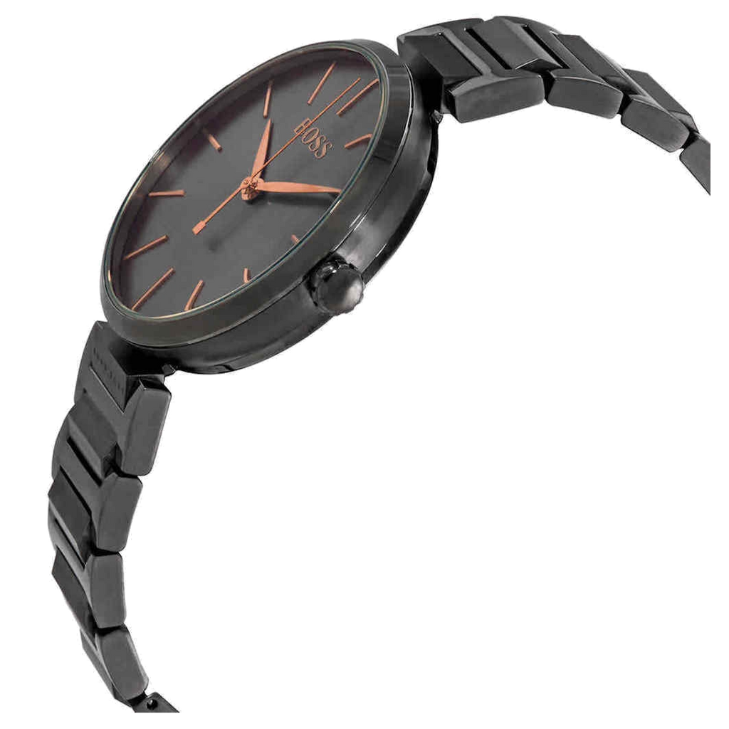 Hugo Boss Allusion Quartz Grey Dial Grey Steel Strap Watch For Men - 1502416