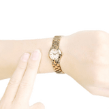 Marc Jacobs Amy Dinky White Dial Gold Steel Strap Watch for Women - MBM3226