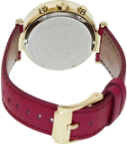 Michael Kors Parker Chronograph White Dial Pink Leather Strap Watch for Women - MK2297