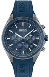 Hugo Boss Distinct Blue Dial Blue Rubber Strap Watch for Men - 1513856
