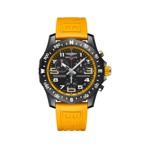 Breitling Endurance Pro Black Dial Yellow Rubber Strap Watch for Men - X82310A41B1S1