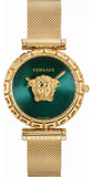 Versace Palazzo Empire Greca Green Dial Gold Mesh Bracelet Watch for Women - VEDV00819