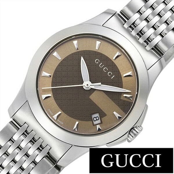 Gucci G Timeless Brown Dial Silver Steel Strap Watch For Women - YA126503