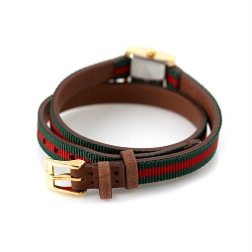 Gucci G-Frame Multicolored Dial Two Tone Nylon Strap Watch For Women - YA128527