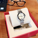 Gucci Diamantissima Quartz Diamonds Mother of Pearl Dial Silver Mesh Bracelet Watch for Women - YA141504