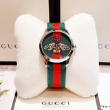 Gucci Le Marche des Merveilles Red & Green Dial Red & Green Nylon Strap Unisex Watch - YA1264060