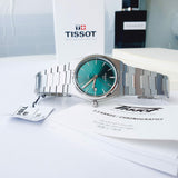 Tissot PRX Green Dial Silver Steel Strap Watch For Men - T137.410.11.091.00