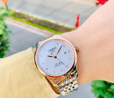 Tissot Le Locle Powermatic 80 Diamonds Silver Dial Two Tone Steel Strap Watch For Men - T006.407.22.036.01