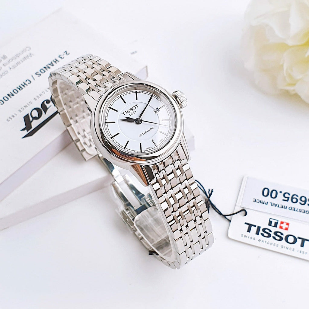 Tissot T Classic Carson Automatic White Dial Watch For Womens - T085.207.11.011.00