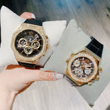 Guess Momentum Chronograph Diamonds Black Dial Black Silicone Strap Watch For Men - GW0518G2