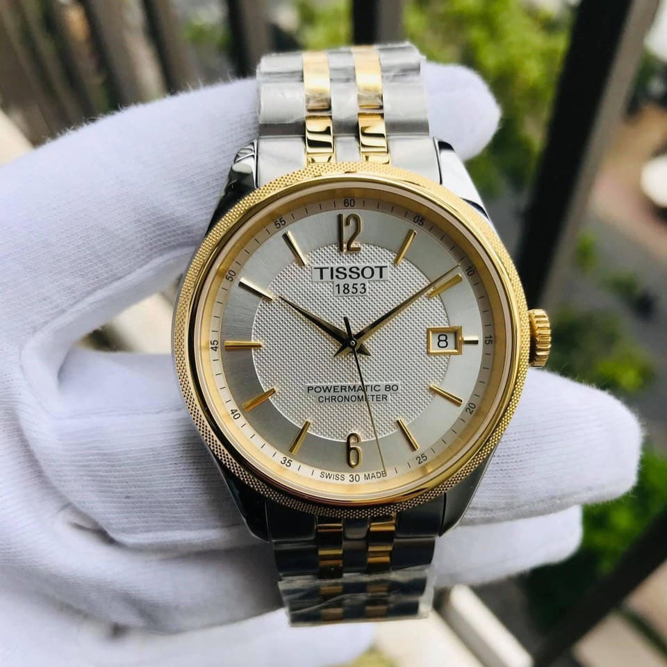 Tissot Ballade Powermatic 80 Chronometer Silver Dial Two Tone Steel Strap Watch For Men - T108.408.22.037.00