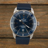 Breitling Superocean Heritage B20 Automatic 46 Blue Dial Blue Mesh Bracelet Watch for Men - AB2020161C1S1