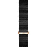 Daniel Wellington Petite Cornwall Black Dial Black Nylon Strap Watch for Women - DW00100247