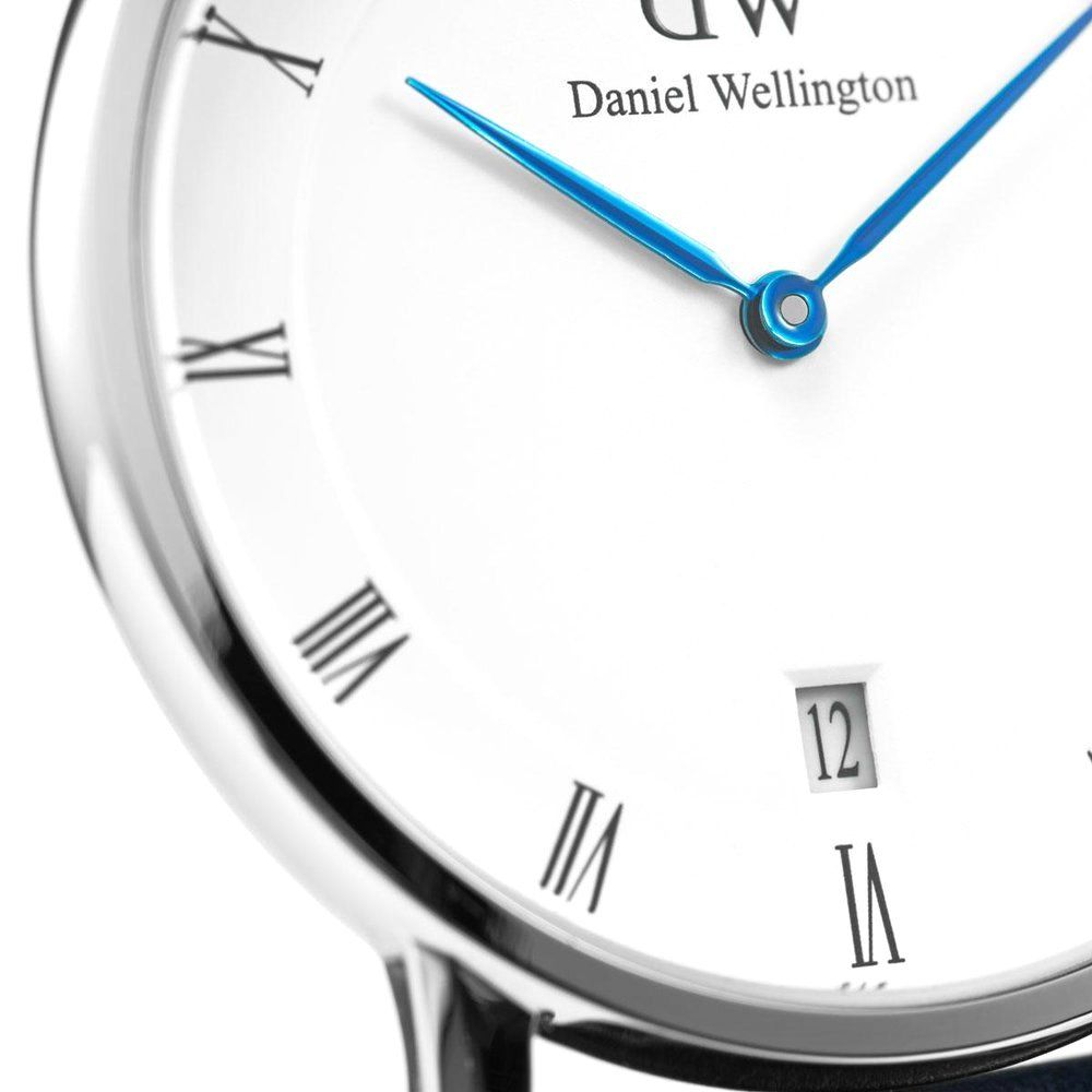 Daniel Wellington Dapper Cornwall White Dial Black Nylon Strap Watch for Women - DW00100264