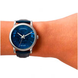 Emporio Armani Luigi Automatic Blue Dial Blue Leather Strap Watch For Men - AR60030