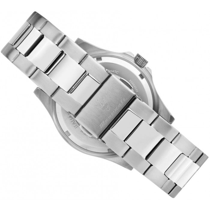 Maserati Competizione Automatic Black Dial Silver Steel Strap Watch For Men - R8823100002