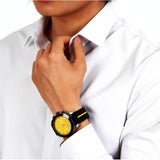 Maserati Traguardo Chronograph Yellow Dial Black Silicone Strap Watch For Men - R8871612045