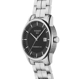 Tissot Luxury Powermatic 80 Black Dial Silver Steel Strap Watch For Men - T086.407.11.051.00