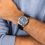 Bulova Marine Star Blue Dial Black Silicone Strap Watch for Men - 98B258