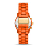 Michael Kors Runway Chronograph Limited Edition Orange Dial Orange Steel Strap Watch for - MK7477LE