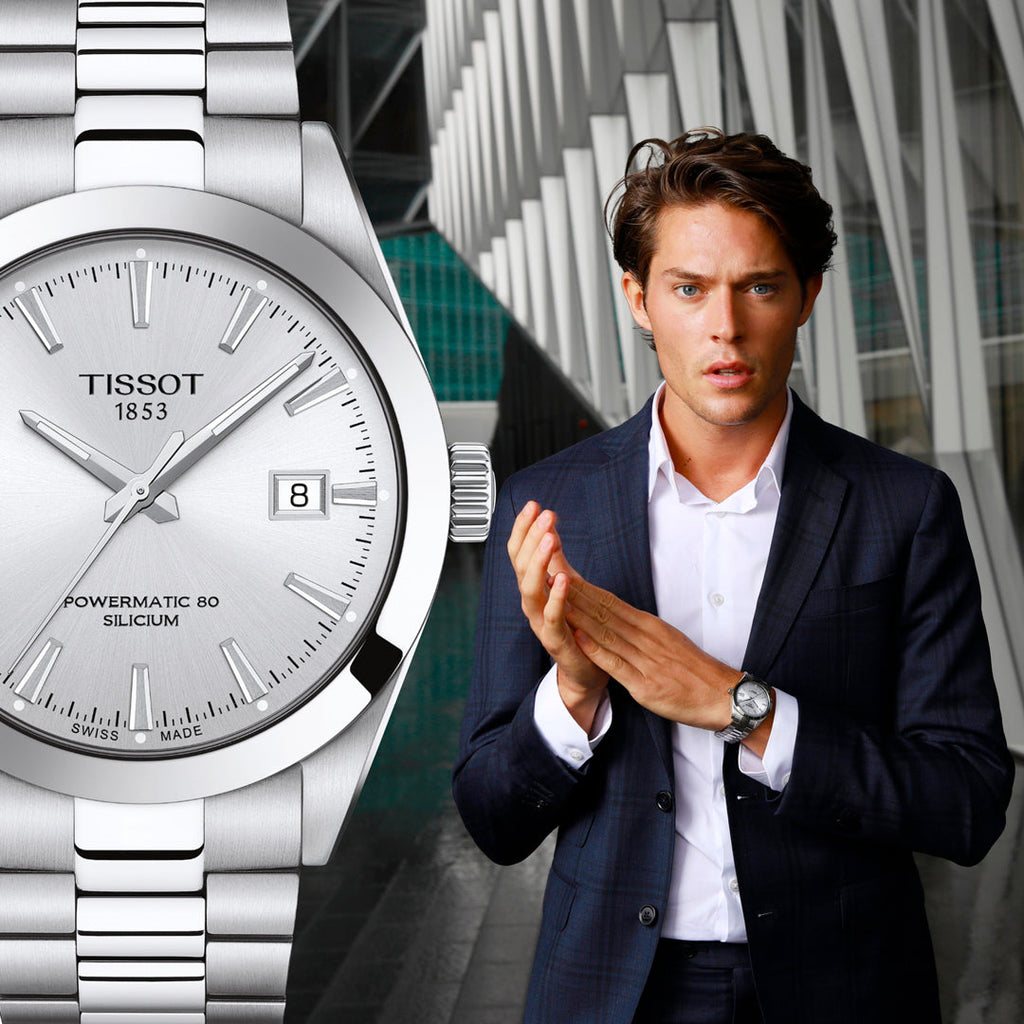 Tissot Gentleman Silver Dial Silver Steel Strap Watch For Men - T127.410.11.031.00