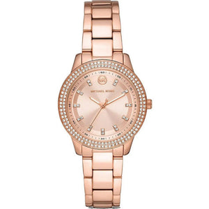 Michael Kors Tibby Pave Rose Gold Dial Rose Gold Steel Strap Watch for Women - MK1058