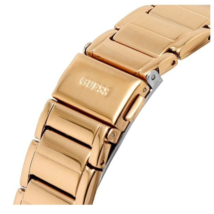 Guess Fusion Chronograph Rose Gold Dial Rose Gold Steel Strap Watch for Women - GW0552L3