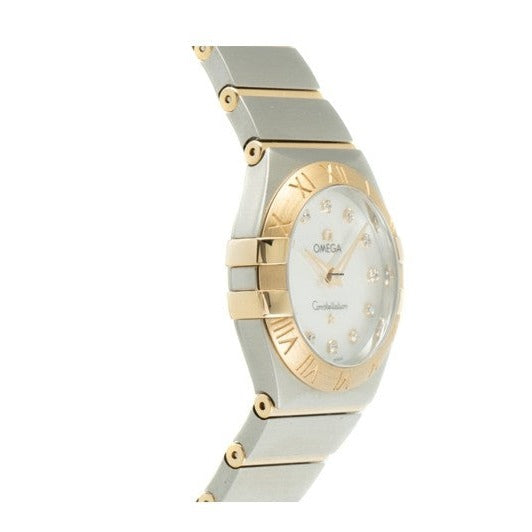 Omega Constellation Manhattan Mother of Pearl Dial Two Tone Steel Strap Watch for Women - 131.20.28.60.55.002