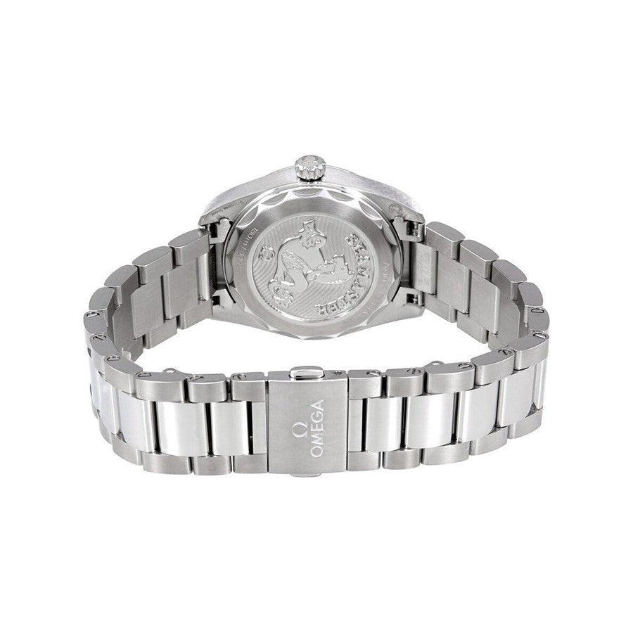 Omega Seamaster Aqua Terra Quartz Diamonds Mother of Pearl Dial Silver Steel Strap Watch for Women - 220.10.28.60.55.001