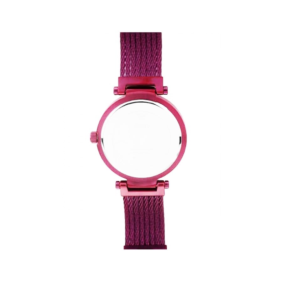 Guess Soho Pink Dial Pink Mesh Bracelet Watch For Women - W0638L6