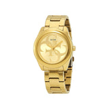 Guess G-Twist Gold Dial Gold Steel Strap Watch for Women - W1082L2