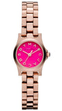 Marc Jacobs Henry Dinky Pink Dial Rose Gold Steel Strap Watch for Women - MBM3203