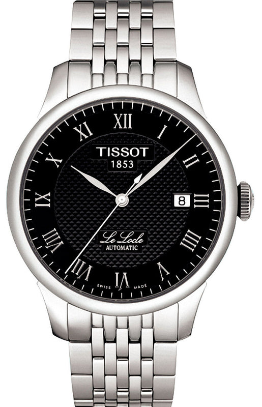 Tissot Le Locle Automatic Black Dial Silver Steel Strap Watch For Men - T41.1.483.53