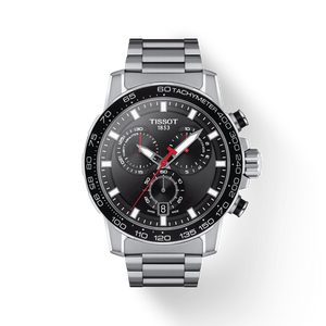 Tissot Supersport Chrono Black Dial Silver Steel Strap Watch For Men - T125.617.11.051.00