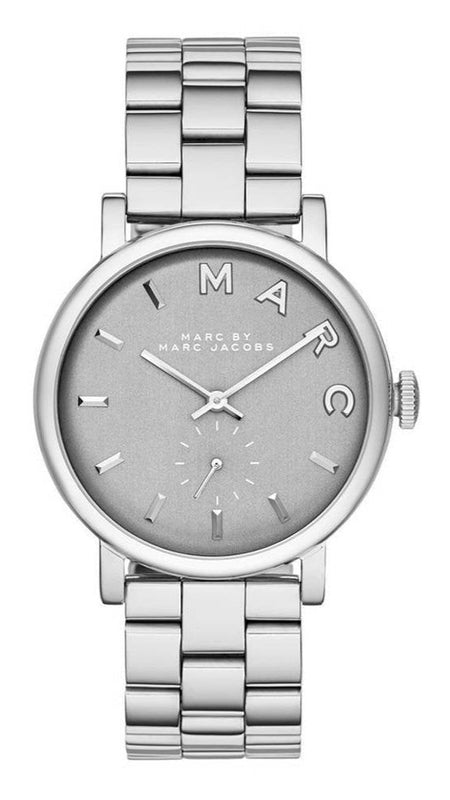 Marc Jacobs Baker Grey Dial Silver Steel Strap Watch for Women - MBM8630