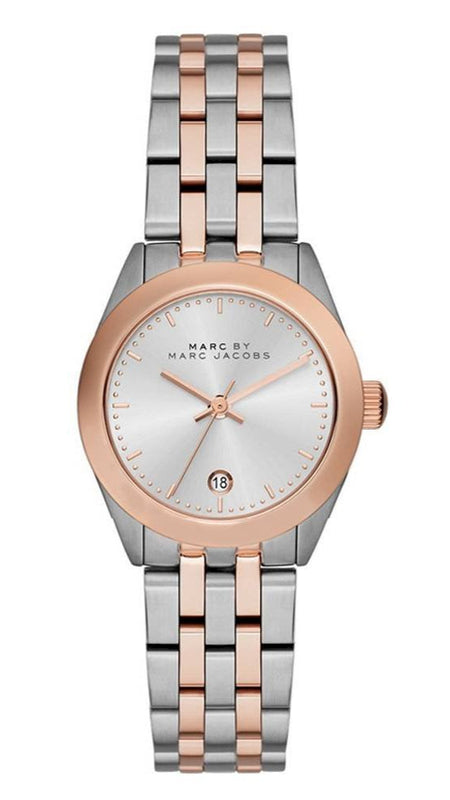 Marc Jacobs Peeker Silver Dial Two Tone Steel Strap Watch for Women - MBM3375