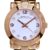 Marc Jacobs Mini Amy White Dial Rose Gold Steel Strap Watch for Women - MBM3078